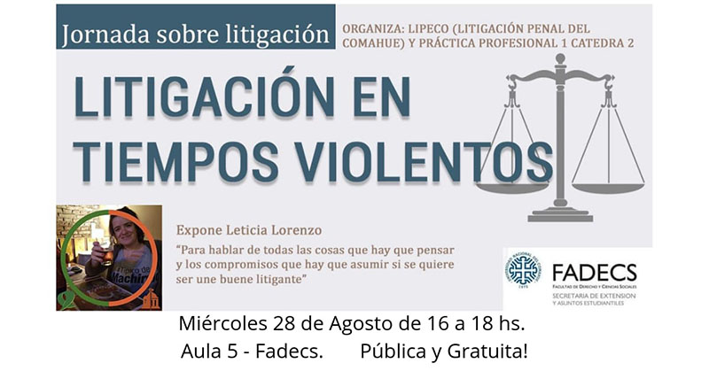 CHARLA "LITIGACIÓN EN TIEMPOS VIOLENTOS"